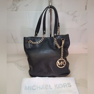 Michael Kors Black Pebbled Leather Tote